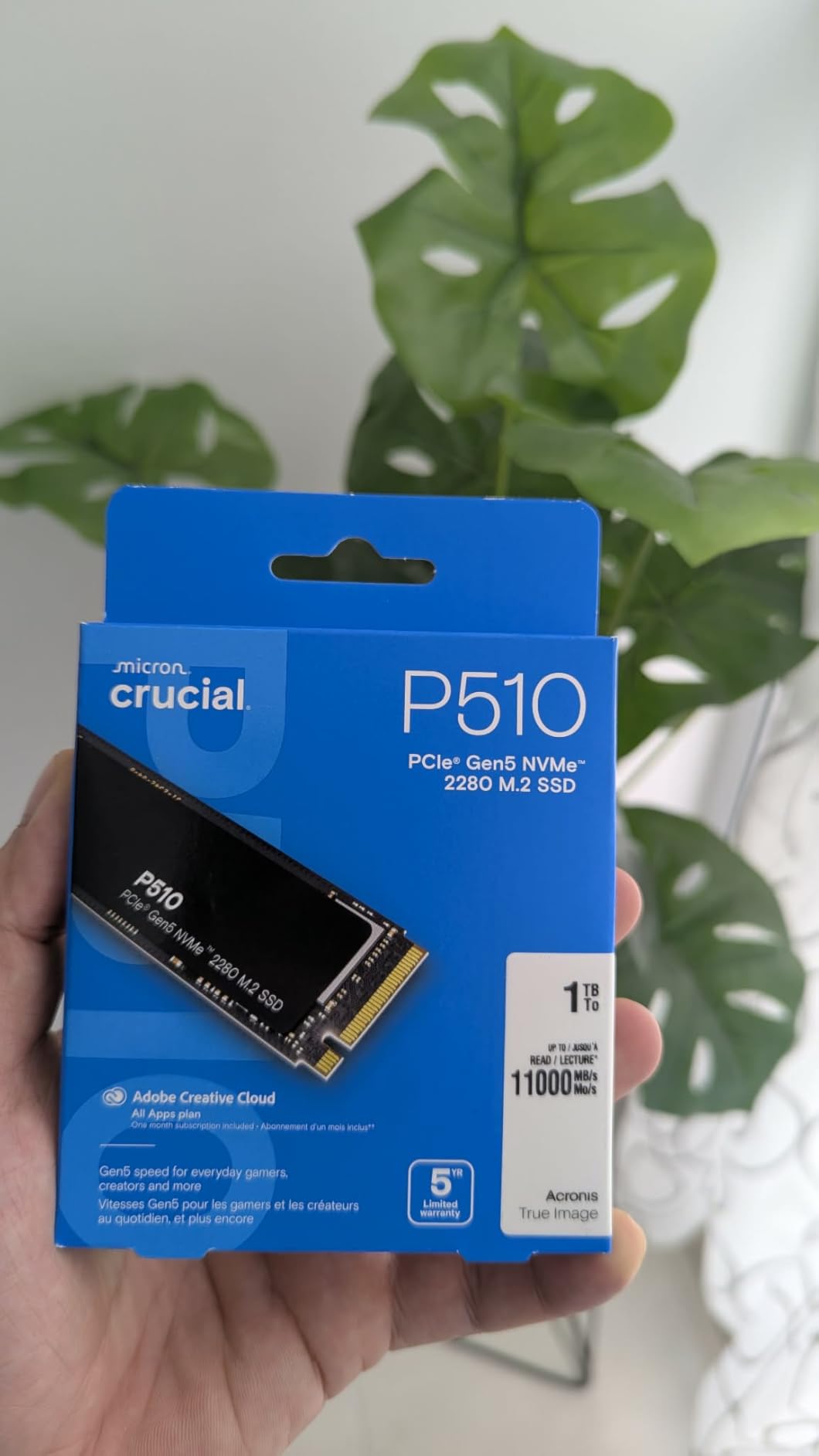 Crucial P510 PCIe Gen5 NVMe 1TB SSD, Up to 11,000MB/s, TLC NAND, Laptop & Desktop Compatible customer photo 2