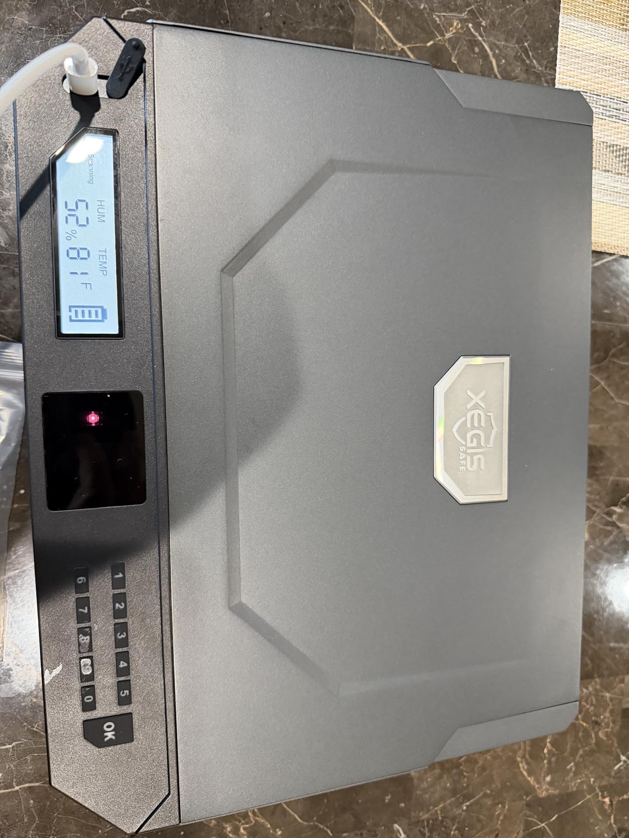 Biometric Palm Vein Contactless Gun Safe for Handgun Pistol Safe | Reach to Open in 0.1s, Palm Vein PIN Key Unlock, Works with Worn Fingerprints, Dirty & Wet Hands, in Darkness for Nightstand customer photo 1