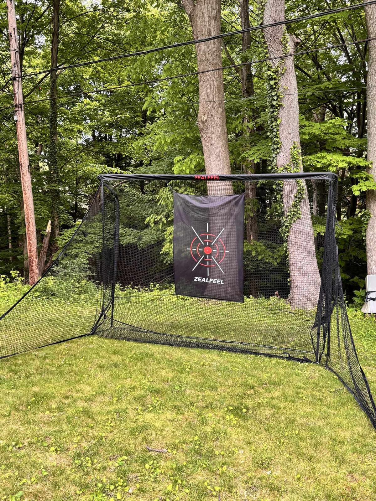 ZEALFEEL Golf Net, 10x7FT/8x8FT, Side Barriers & Auto-Ball Return - Low-Noise Silk Target Golf Net With 2 Sandbags, 4 Stakes, and Carry Bag for Indoor or Outdoor Driving and Chipping Practice customer photo 1