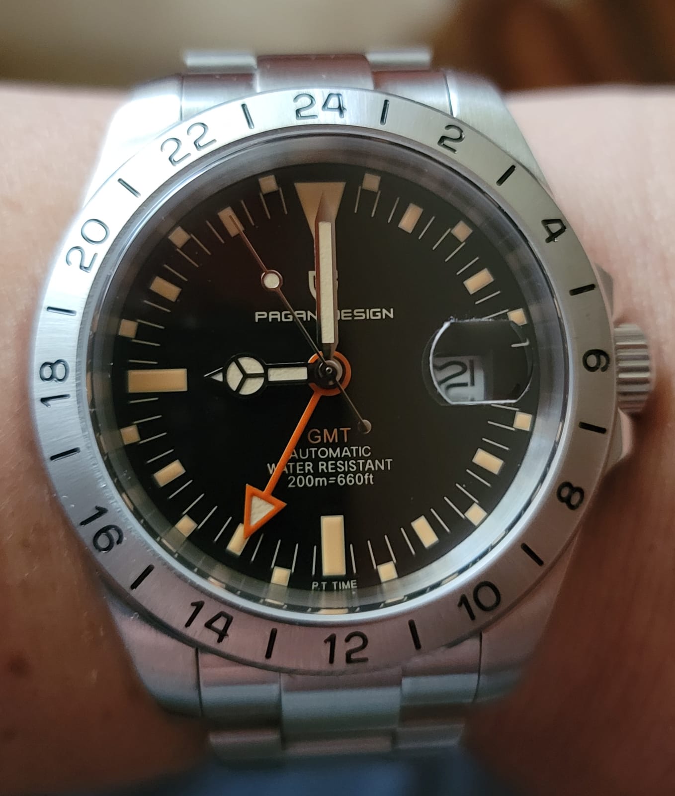 Pagani Design Watches for Men Automatic Mechanical GMT 42mm Sport Waterproof Stainless Steel Sapphire Glass Wrist Watch customer photo 1