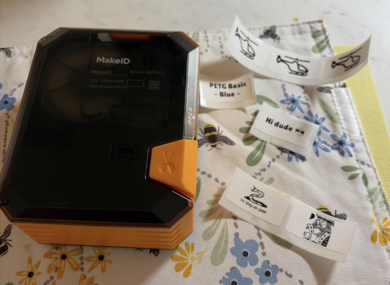 Makeid P31S Portable Industrial Label Maker with Tape, 300dpi | 1 Inch Bluetooth Label Printer with 0.75