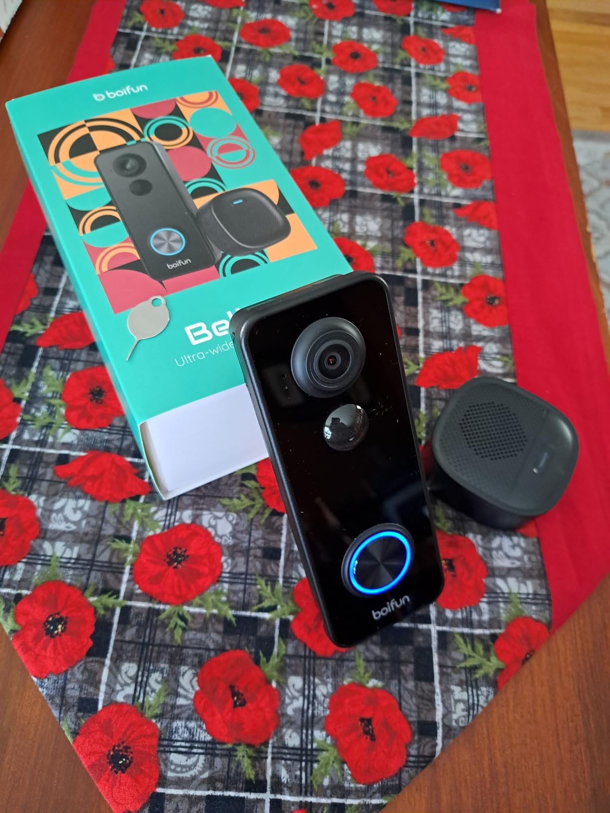 BOIFUN Video Doorbell Camera Wireless, 180° Wide View, 2K HD, No Subscription, AI Human Detection, Head-to-Toe, HDR Night Vision, Two-Way Audio, Battery Powered with Chime, 2.4 GHz Wi-Fi Only customer photo 1