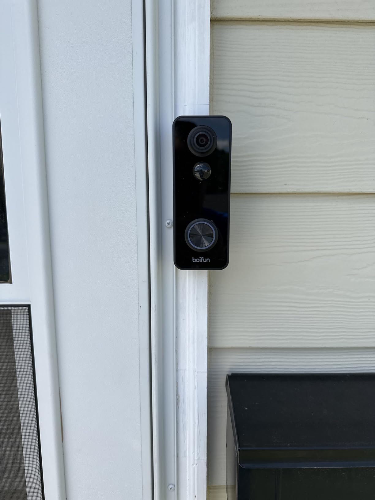 BOIFUN Video Doorbell Camera Wireless, 180° Wide View, 2K HD, No Subscription, AI Human Detection, Head-to-Toe, HDR Night Vision, Two-Way Audio, Battery Powered with Chime, 2.4 GHz Wi-Fi Only customer photo 2