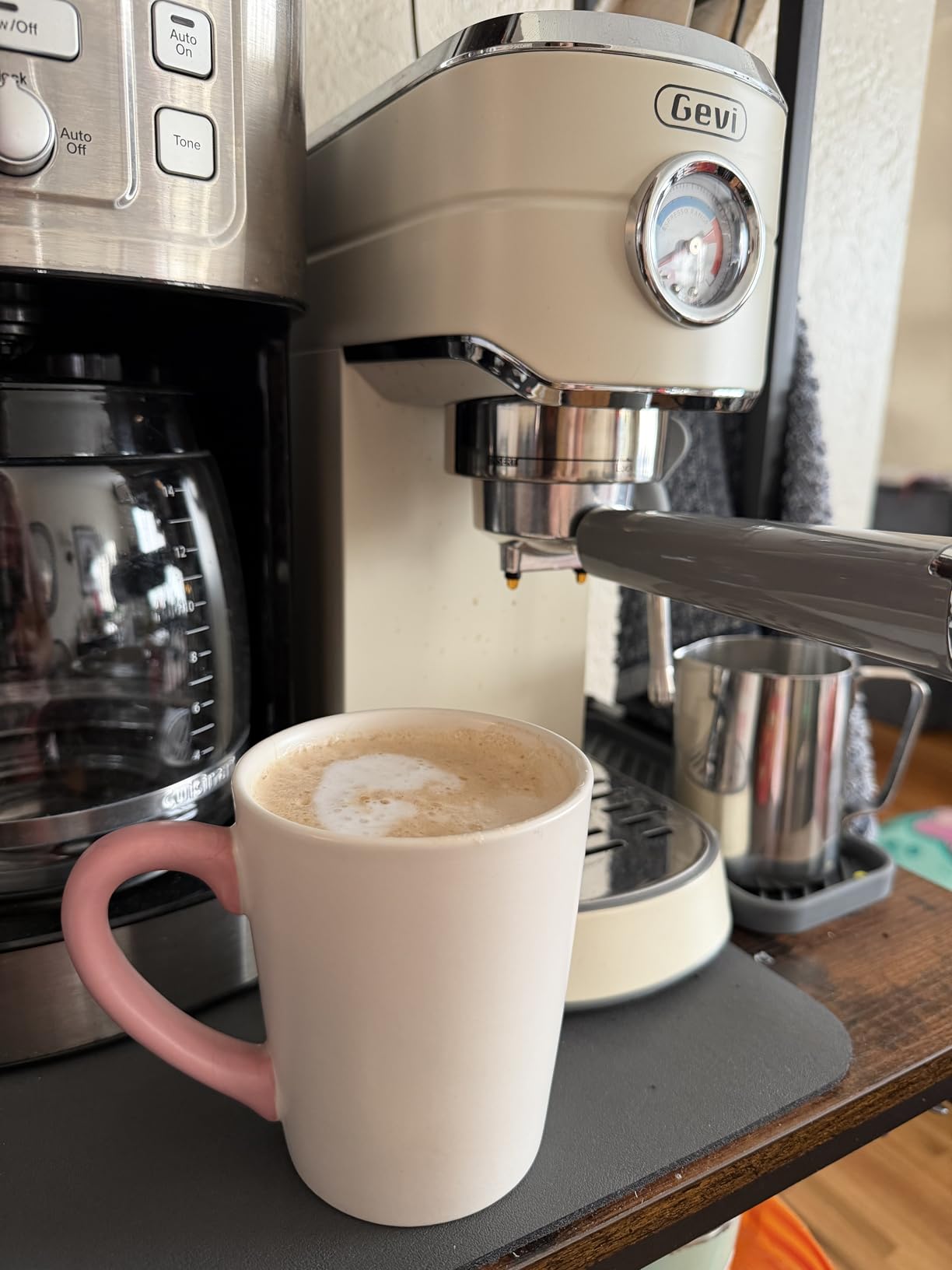 Gevi 20 Bar Espresso Machine with Conical Burr Anti-Static Coffee Grinder | Removable Water Tank, 35 Precise Grind Settings, Easy to Clean, with Milk Frother customer photo 2