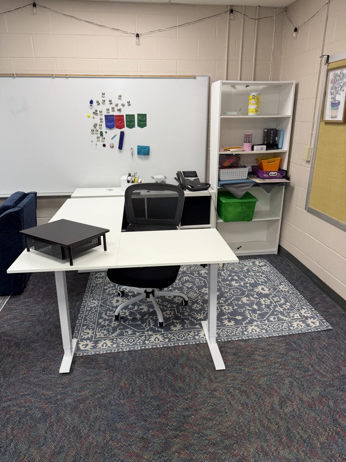 Casaottima 63 Inch L Shaped Electric Standing Desk, Home Office, White customer photo 2