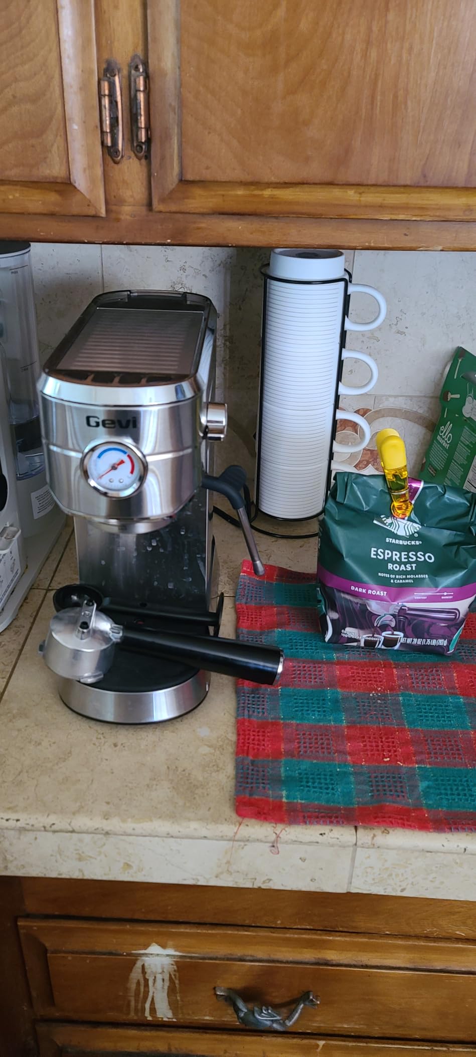 Gevi 20 Bar Compact Espresso Machine for Home, Latte & Cappuccino Coffee Maker | BPA-free; 34oz Water Tank; Built-in Pressure Gauge; with Compatible Accessories; Can Make Americano; Easy to Clean; with Steam Wand customer photo 2