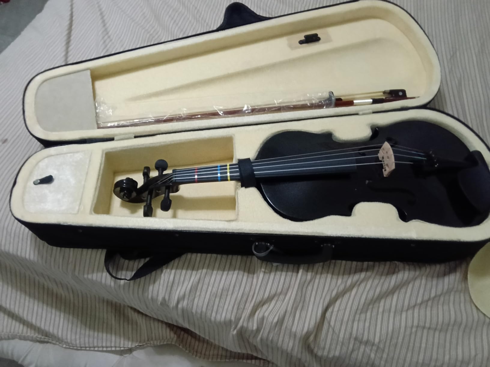 MA 16-Inch Solid Wood Viola in White Finish - Handcrafted 4/4 Size Acoustic Viola for Students & Adults with Case, Bow, Rosin, Bridge & Strings customer photo 1