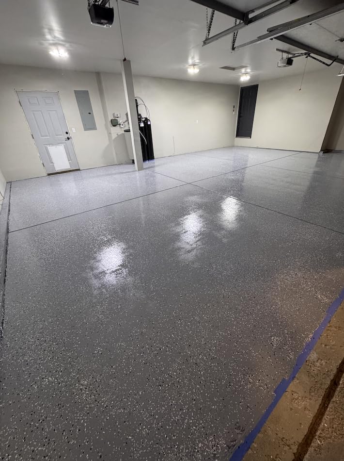 Gorilla Epoxy Garage Floor Coating Kit, 12 Pieces, 550 sq. ft. Coverage | High Gloss Gray Finish, 100% Solids, Superior Adhesion, Incredibly Durable, Ideal for Concrete Flooring customer photo 1