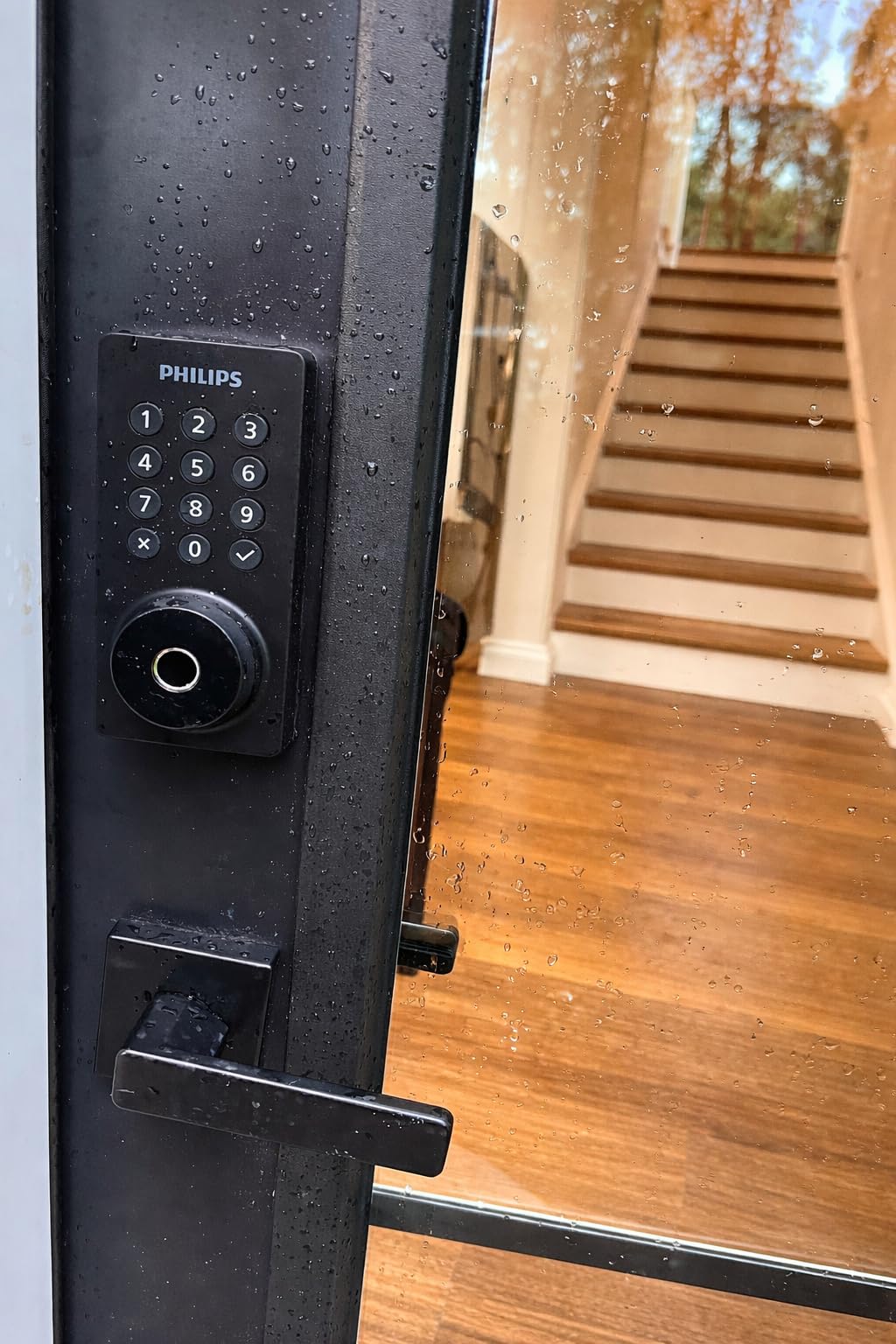 Philips WiFi Keypad Door Lock with Handle, Built-in WiFi, APP Remote Control, Voice & Fingerprint Unlock, Smart Locks for Front Door with Auto Lock, Digital Front Door Lock Set, Keyless Entry Deadbolt customer photo 2