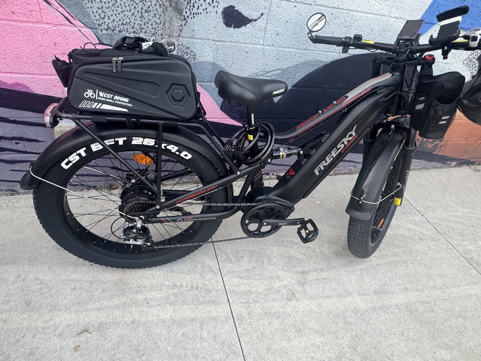FREESKY Electric Bike for Adults, 3500W BAFANG Motor, 48V 35Ah LG Battery | 38MPH, 140 Miles Long Range Ebikes, 140Nm Torque, Full Suspension Electric Mountain bike, 26'Fat Tire, UL2849 Certified by TUV customer photo 1