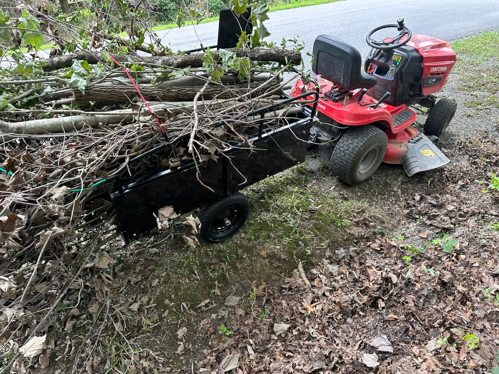 VEVOR 22 Cu.Ft 1600Lbs Steel ATV UTV Trailer Tow Behind Dump Cart customer photo 1