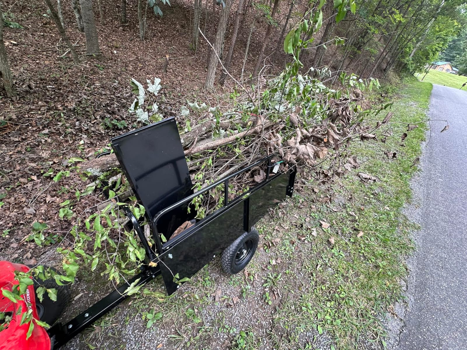 VEVOR 22 Cu.Ft 1600Lbs Steel ATV UTV Trailer Tow Behind Dump Cart customer photo 2