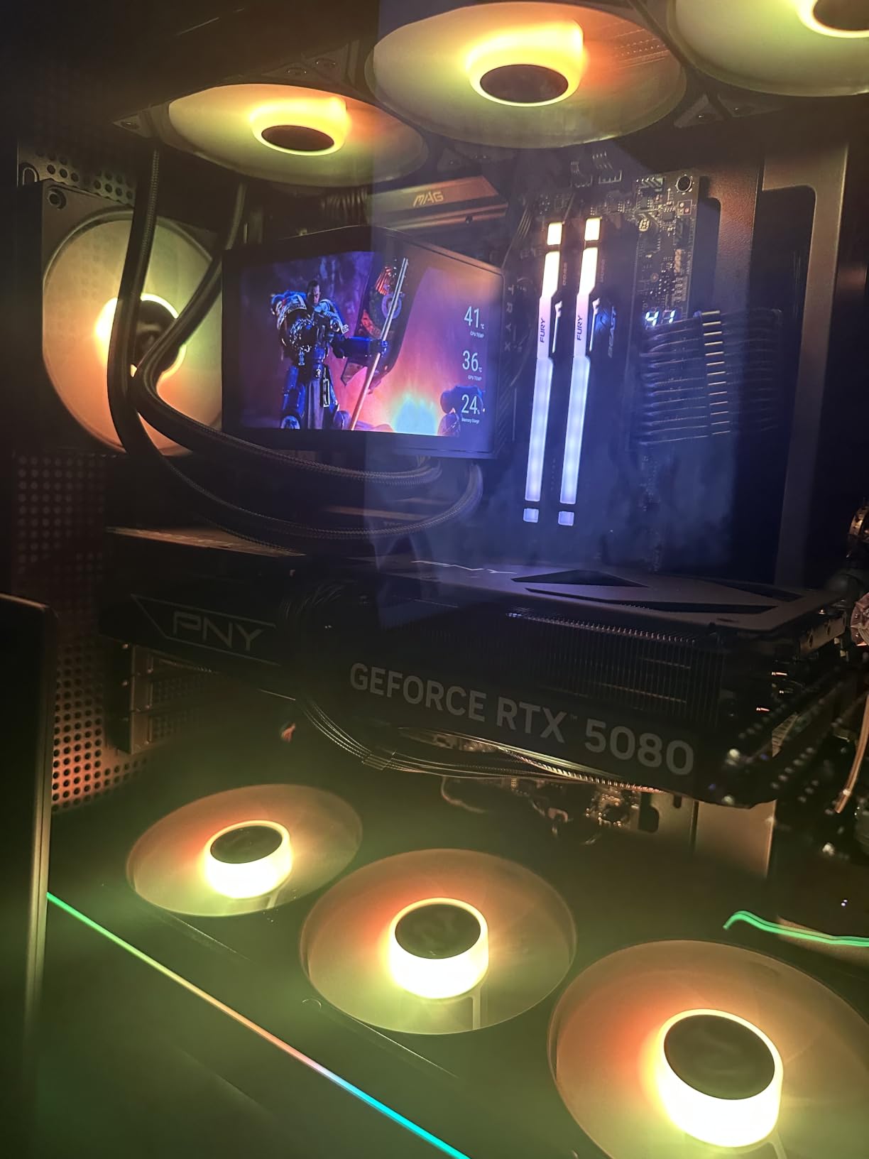 TRYX Panorama SE 360 ARGB 360mm AIO Rotatable 6.67'' AMOLED Curved Screen 3D Anamorphic Effect Customizable AIO Cooler 360mm Asetek Adela Pump 280w TDP ARGB Fan Intel LGA 1851/1700 AMD AM5/AM4 customer photo 2