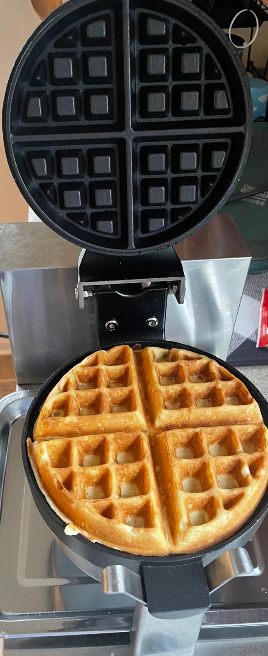 Commercial Belgian Waffle Maker - Rotating Double Waffle Maker w/Non-stick and 1.2 in Thick, Flip Belgian Waffle Machine w/ 122-572℉ Temp Range and Timer, Stainless Steel Waffle Iron, 2400W customer photo 2