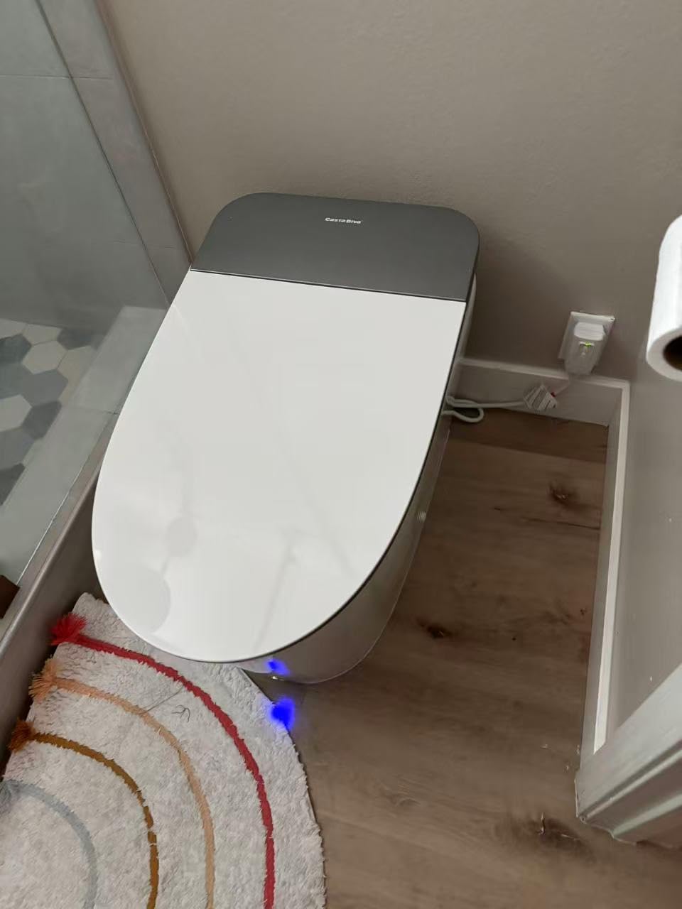Casta Diva Smart Toilet With Bidet Built In Auto Open Close Lid CD-K030PRO, 1000g MaP Flush, Heated Comfort Seat & Foam Dispenser, Foot Sensor, Bidet Toilet with Tank, Quiet Flush, Warm Water, Dryer customer photo 2