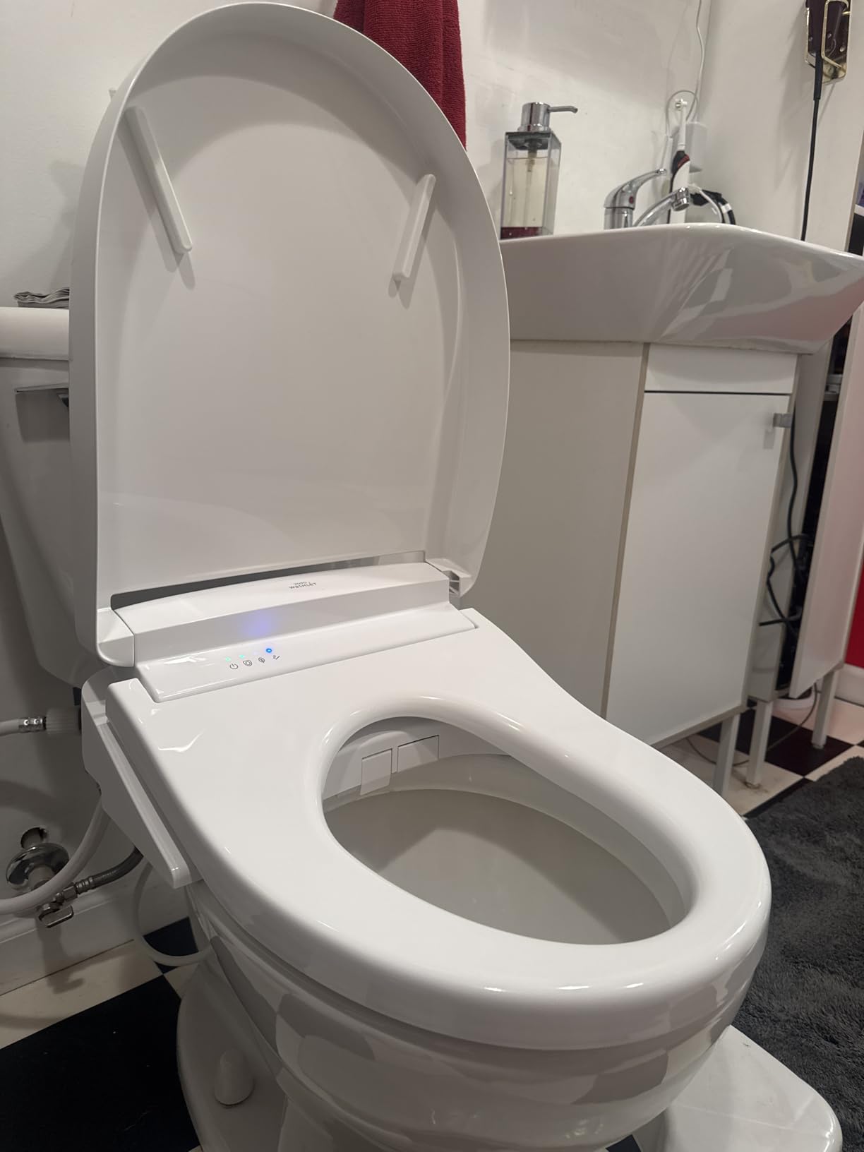 TOTO® WASHLET® S5 Electronic Bidet Toilet Seat with Instantaneous Water Heating, PREMIST and EWATER+ Wand Cleaning, Elongated, Cotton White - SW3446#01 customer photo 2