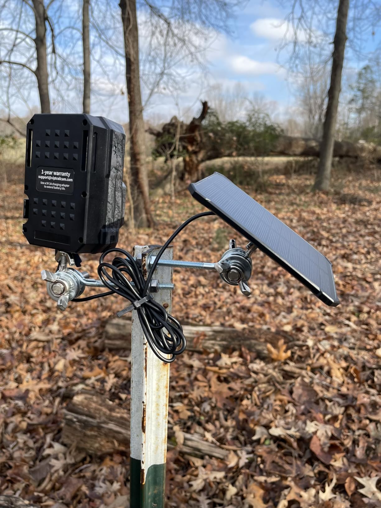 MAXDONE Solar Trail Camera WiFi Bluetooth - 4K 64MP Game Camera with 6000mAh Battery, Rechargeable Trail Cam with Night Vision Motion Activated IP66, Wildlife Cameras Deer Cams for Outdoor Backyard customer photo 2
