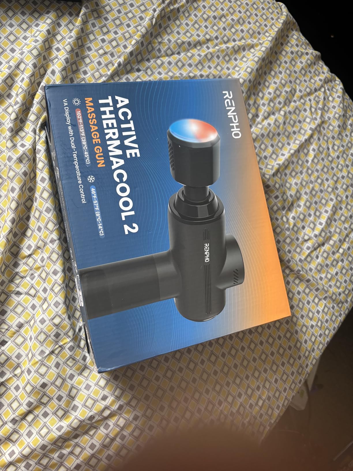 RENPHO Active Thermacool 2 Massage Gun with Intuitive Heat and Cold Control | VA Display Handheld Percussion 10mm Deep Tissue Massager for Neck Back Muscle, FSA Eligible Gift for Men, Athletes, Women HSA customer photo 2
