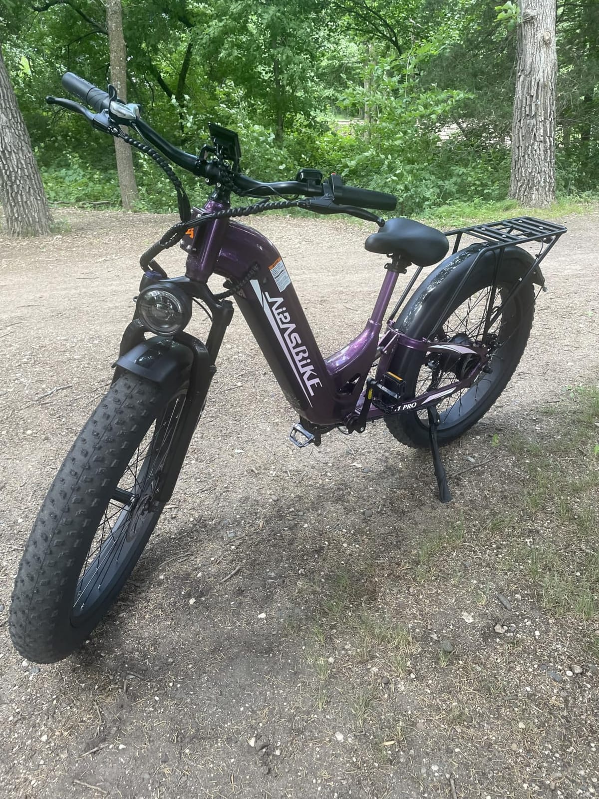 Aipas M1 Pro Electric Bike, 1800W Peak Motor Electric Bike for Adults, 26'' x 4.0'' Fat Tire Ebike, 48V 17.5Ah Electric Mountain Bike, 36MPH, 85 Miles Electric Bicycle, 7 Speed, 110NM with Rear Basket customer photo 2