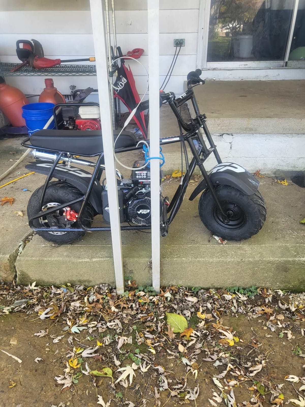 FRP GMB100 Basic Mini Bike 99cc 4-Stroke Off Road for Teens Adults 220 LBS | 3HP EPA-Approved Engine, Up To 28 Mph, Rear Disc Brake, 145/70-6 SUNF Tires, Pull-Start, 85% Assembled,Black customer photo 2