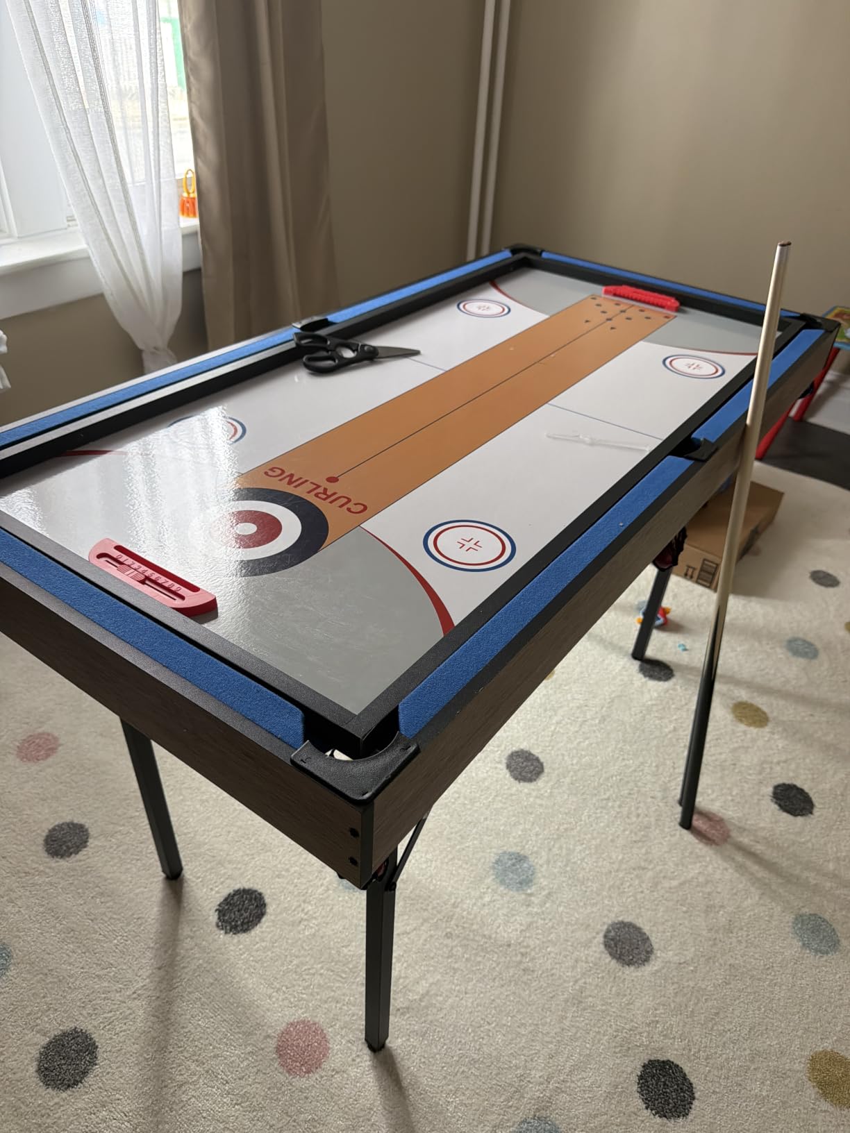 5in1 Multi-fuction Games Table,Folding Multi Game Combination Table Set with Ping Pong, Pool Billiards, Air Hockey, Bowling, and Shuffleboard for Indoor, Outdoor customer photo 2