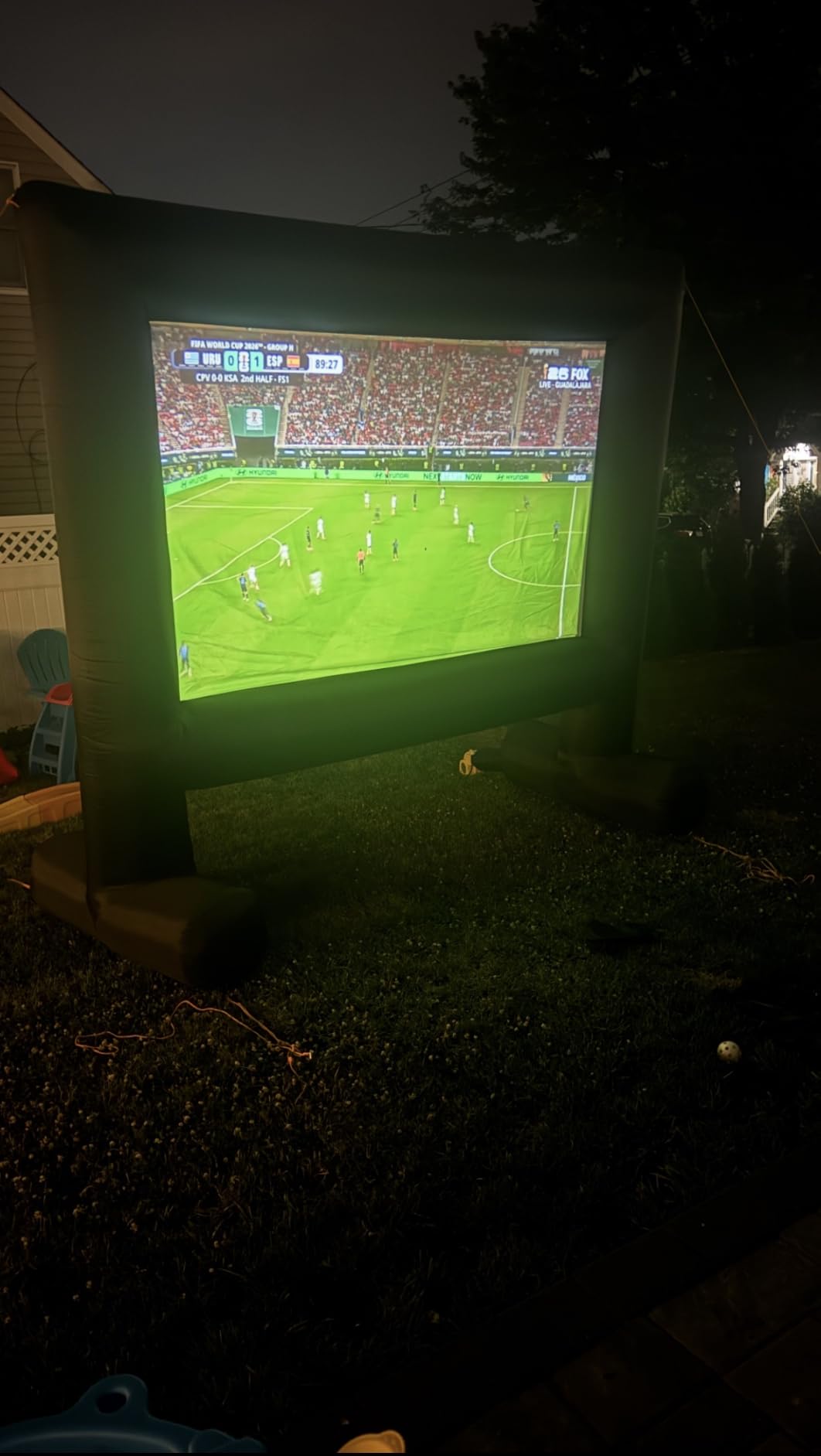 Estgora 14FT Inflatable Movie Screen Outdoor, Blow Up Projector Screen, Inflatable Movie Screen with Air Blower Front & Rear Projection Screens for Outdoor Movie Night Backyard Pool Fun customer photo 1
