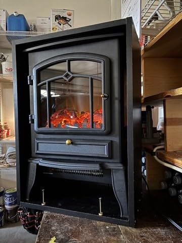 Electric Fireplace Stove with 3D Flame Effect, 1000/1500W & Flame-Only Mode | Electric Fireplace Heater with 5100 BTU Output, Built-In Thermostat, ETL, Overheat Protection, for Indoor Use, 22 in customer photo 2