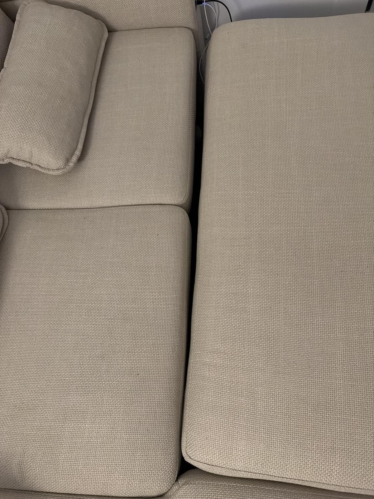 Sofa Bed Pull Out 2 in 1 Sectional Sleeper Sofa L Shaped Couch with Storage | Convertible Sofa Couches for Living Room, USB Charging Ports, Cup Holder (Beige) customer photo 2