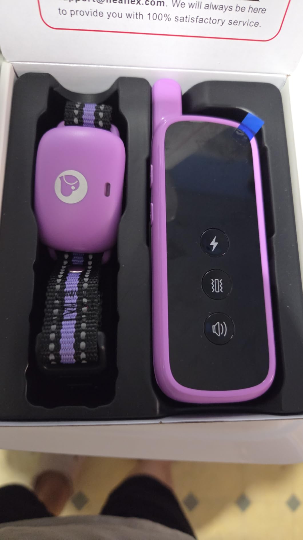 Shock Collar for Dogs 2600FT, Dog Training Collar with Remote Purple | Beep/Vibration/Shock, Security Lock, Rechargeable e Collar, IPX8 Waterproof, Shock Collar for 10-120lbs All Breed Sizes customer photo 2