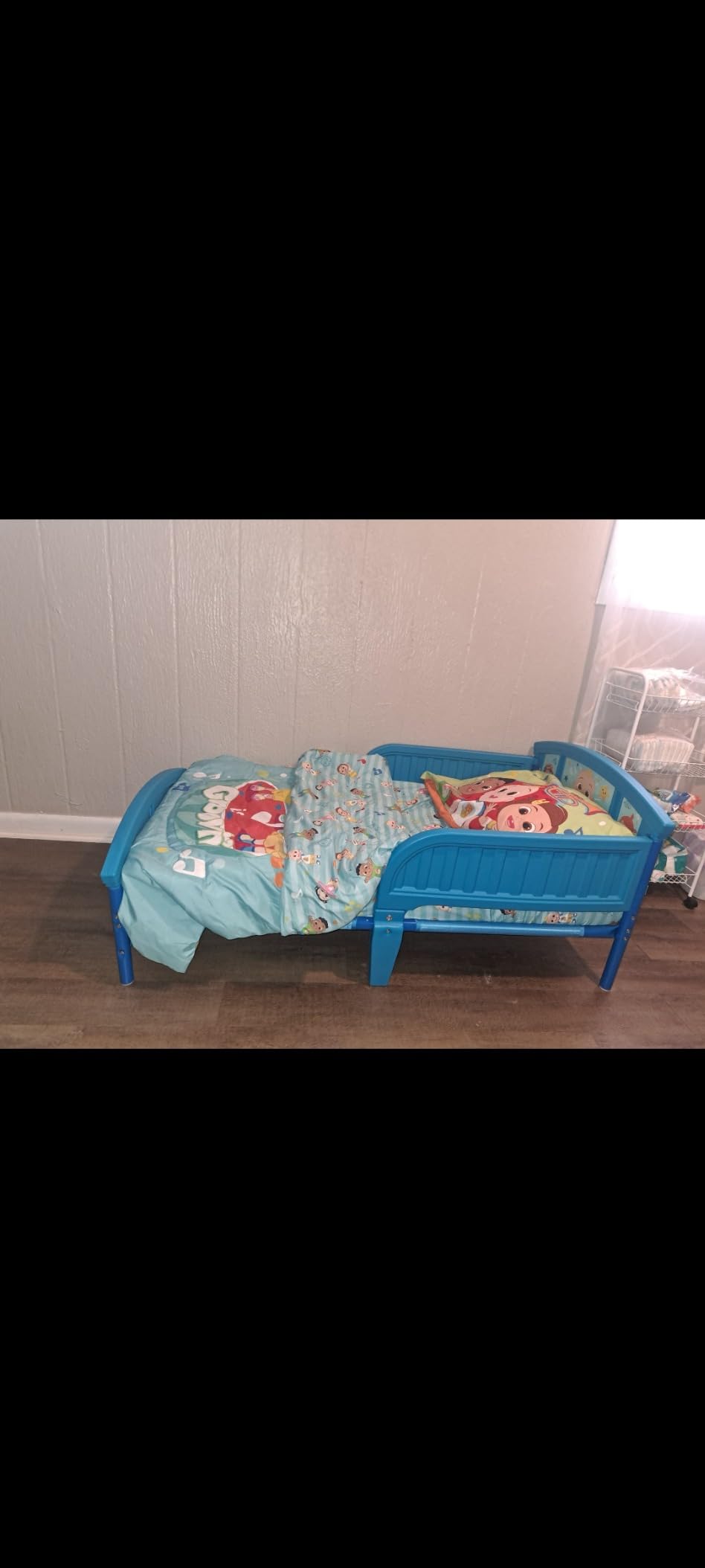 Delta Children Plastic Toddler Bed, Bluey | Low-to-Floor Toddler Bed with Included Safety Rails, BSA Certified, Fits Full-Size Crib Mattress customer photo 1