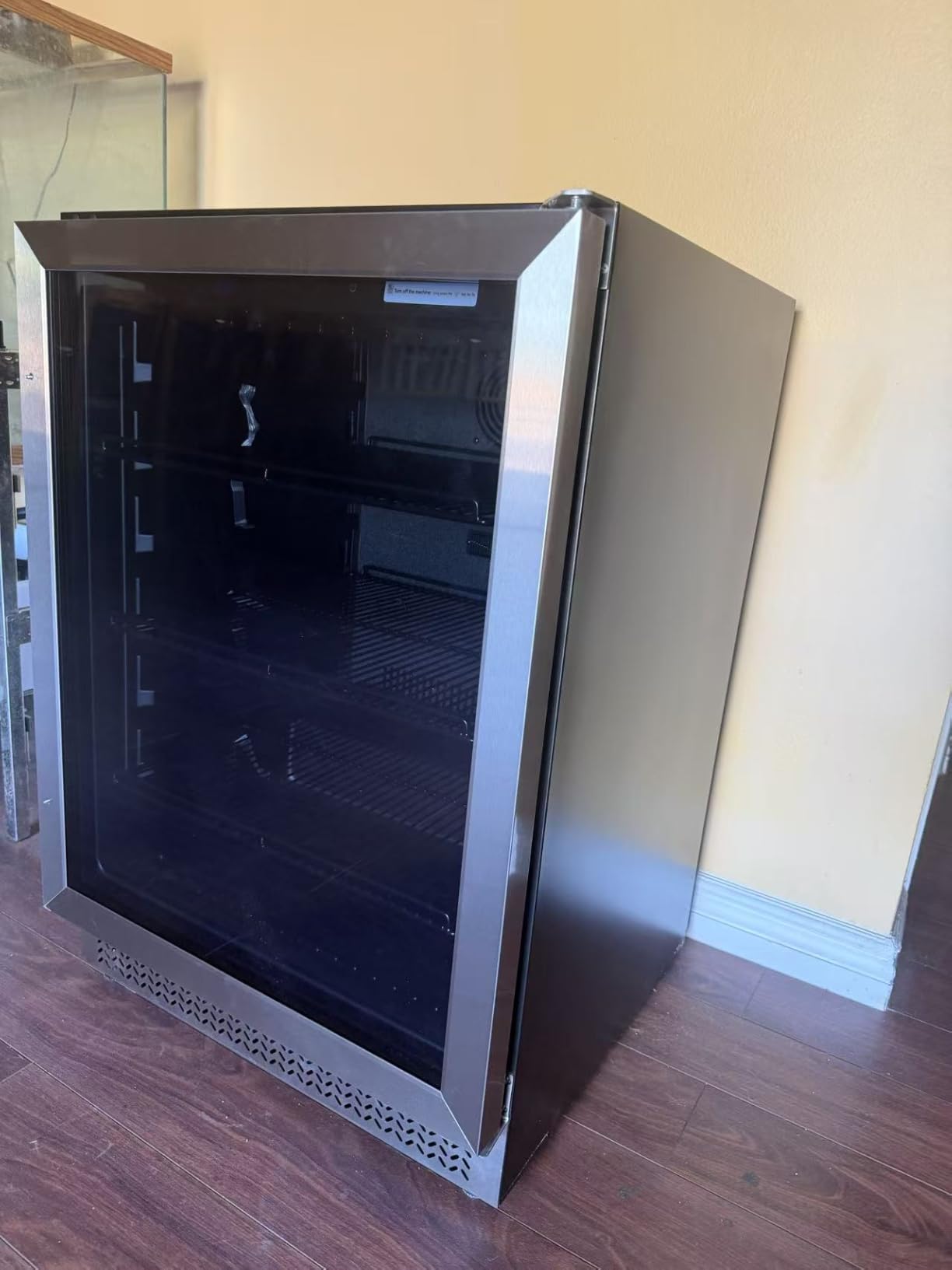 24 Inch Wine and Beverage Refrigerator, 88 Cans and 21 Bottles Dual Zone Wine Fridge with Glass Door Built in or Freestanding, Beverage Cooler for Soda Beer Wine-Kitchen Bar Office customer photo 1