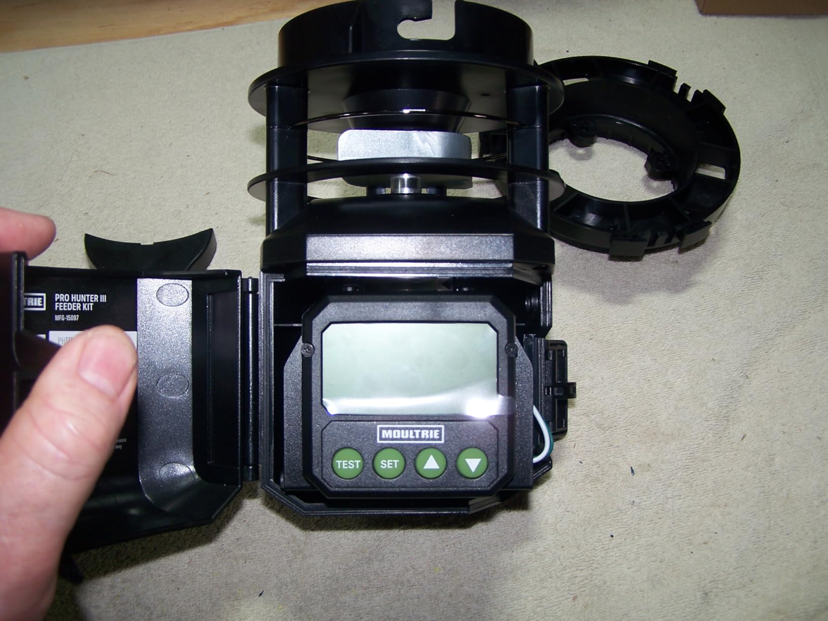 Moultrie Pro Hunter III Feeder Kit - Bluetooth App Control | pairs with Edge 3, 10 daily feed times, solar ready, adjustable spread, easy installation customer photo 1