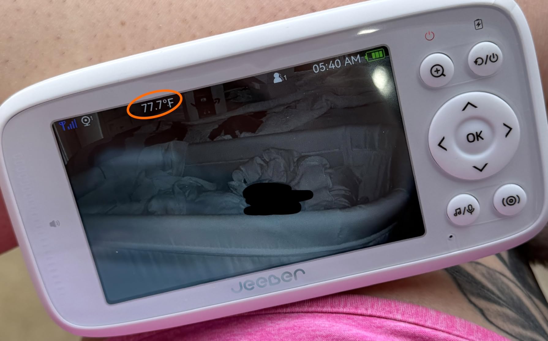 1080P 2.4GHz WiFi Baby Monitor with Camera and Audio, Pan-Tilt-Zoom Video Camera, 4