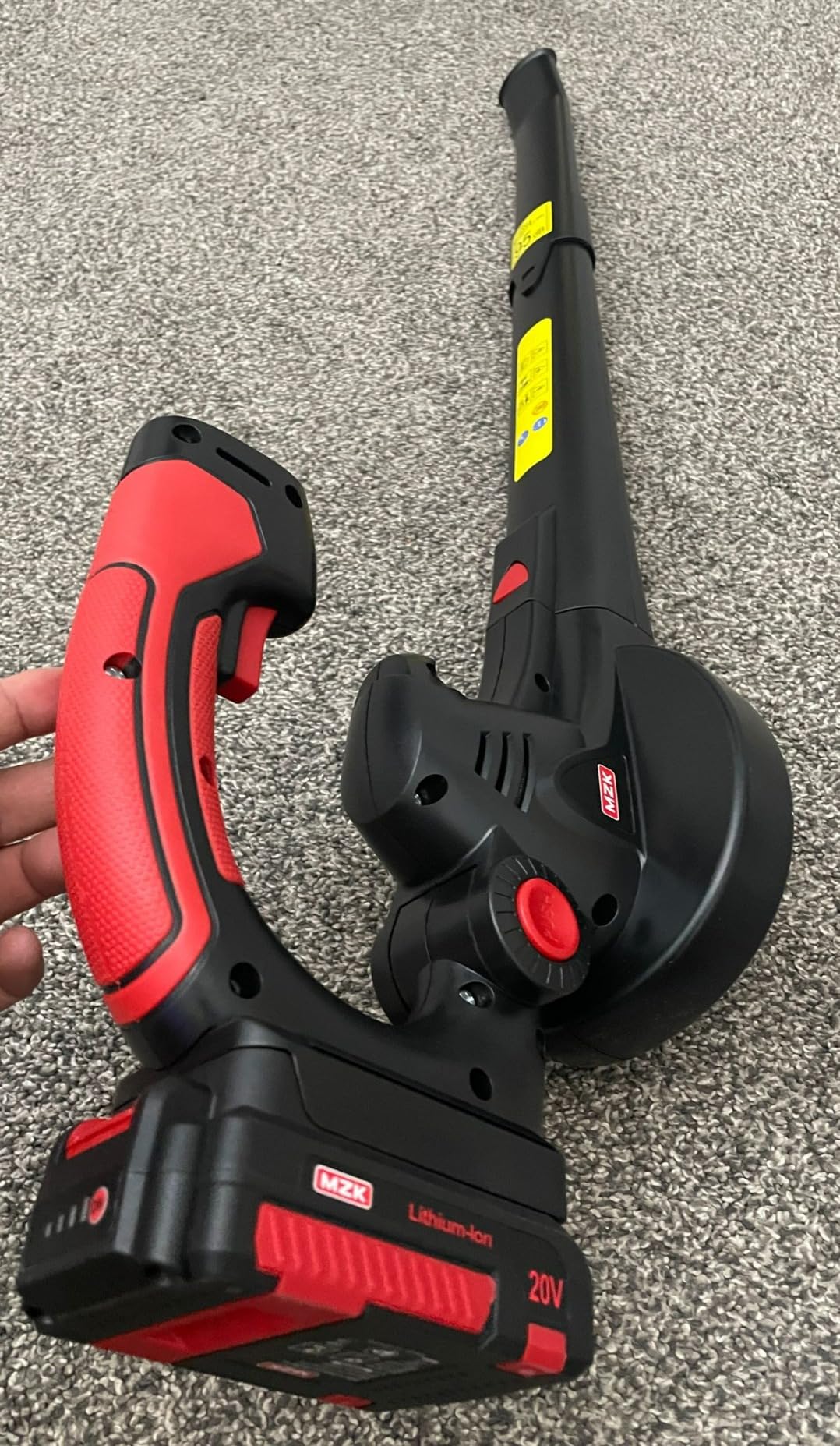 MZK Cordless Leaf Blower, 20V Battery Powered Electric Blower for Lawn Care, Electric Lightweight Leaf Blower for Blowing Leaves, Patio Cleaning and Dust(2 * 4Ah Battery & Charger Included), LF40D13 customer photo 1