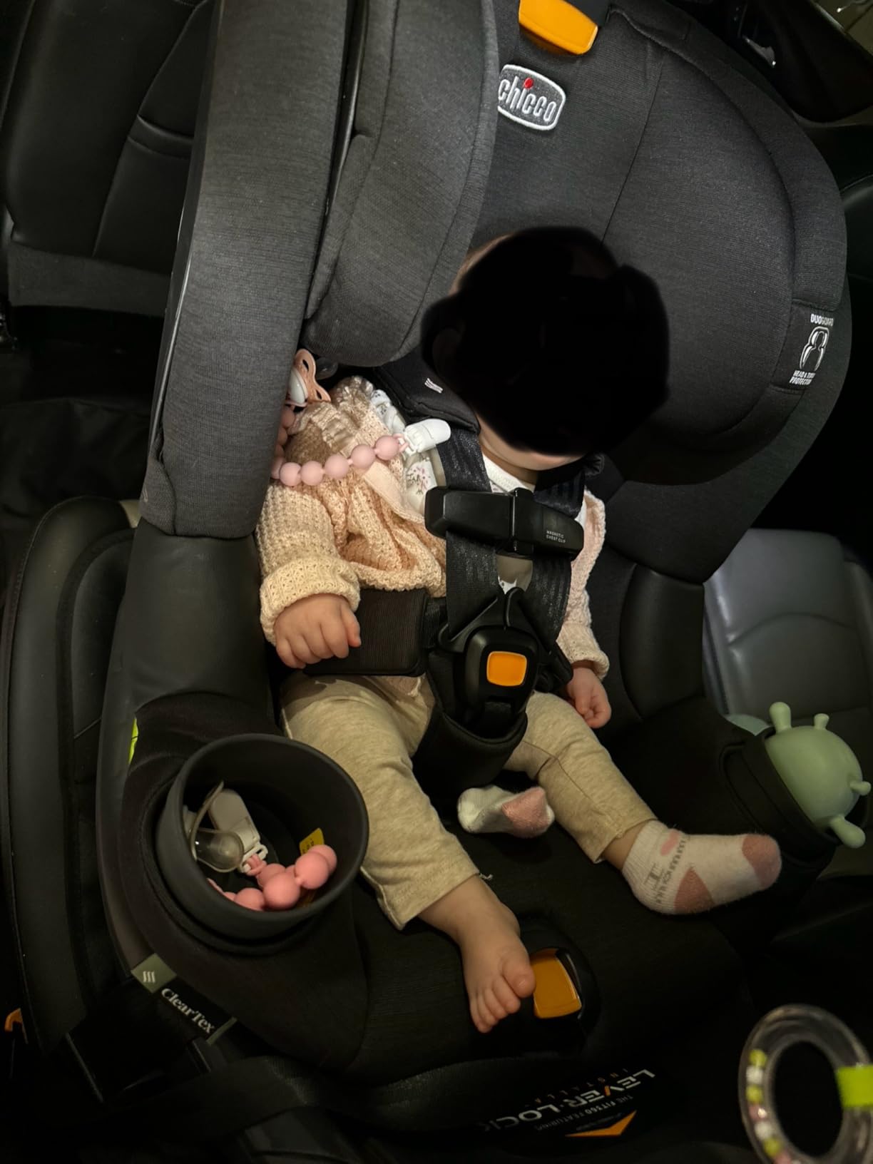 Chicco Fit360 Rotating Convertible Car Seat, 360° Rotation, LeverLock | Convertible toddler car seat, Carbon/Grey, ClearTex, GREENGUARD Gold, 4-40 lbs rear-facing, ASIP, magnetic chest clip customer photo 1
