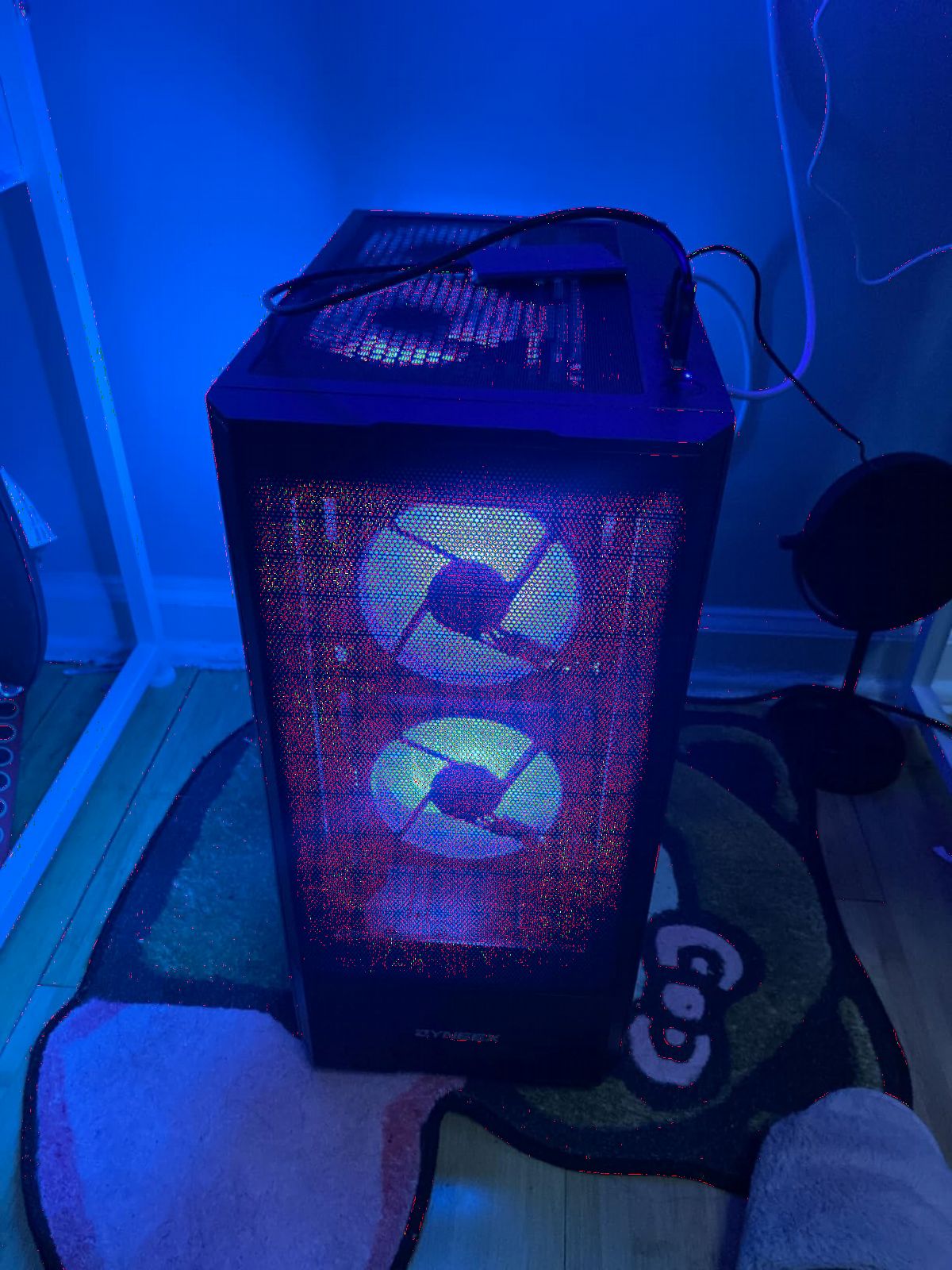 Prebuilt Gaming Desktop PC, AMD Ryzen 5 5500, GeForce RTX 3050 6GB,16GB DDR4 3200MHz RAM, 1TB NVMe SSD, ARGB Air Cooling, Wi-Fi,Tower Computer for Gaming, Streaming, Editing customer photo 1