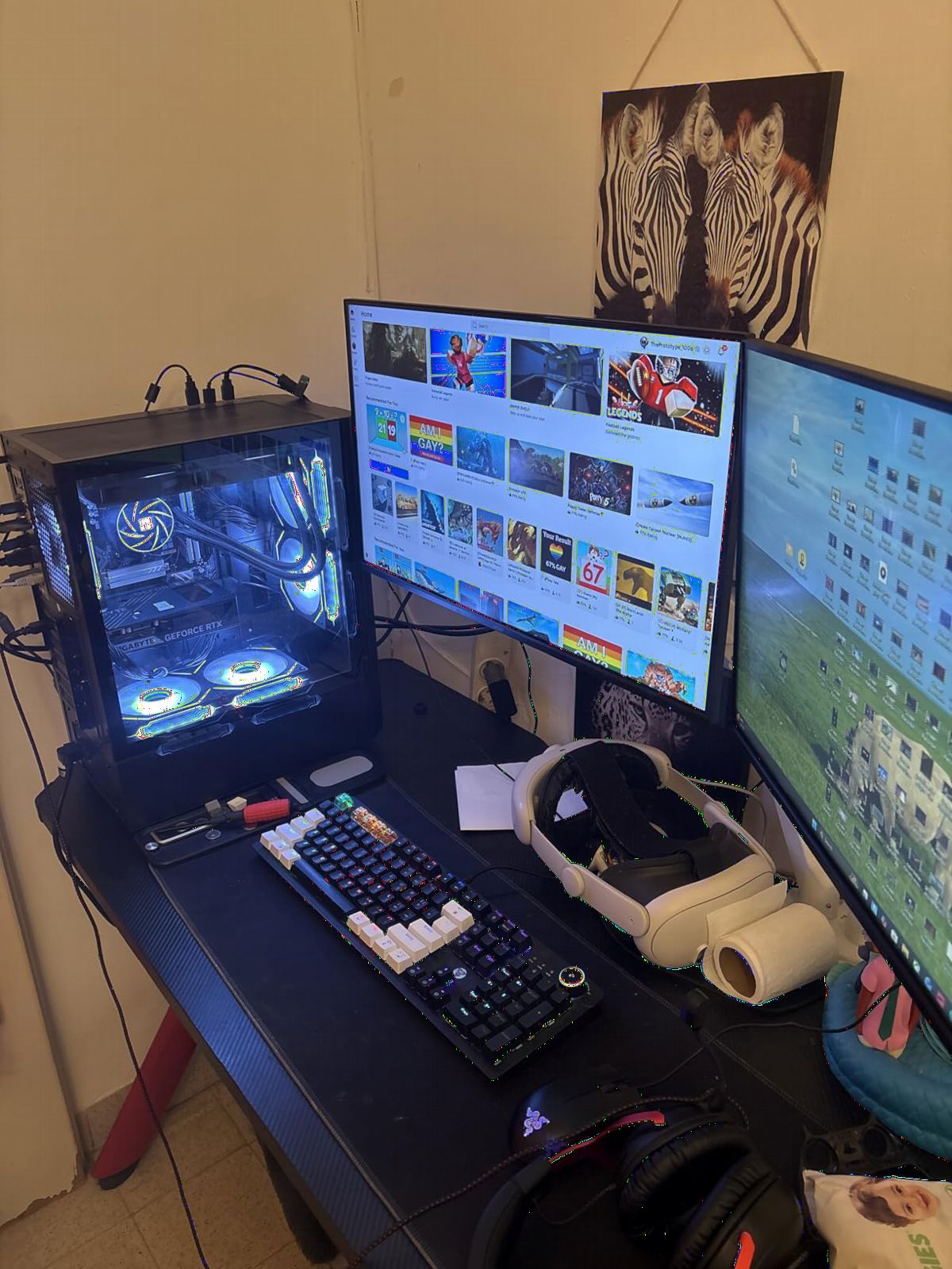 Prebuilt Gaming Desktop PC, AMD Ryzen 5 5500, GeForce RTX 3050 6GB,16GB DDR4 3200MHz RAM, 1TB NVMe SSD, ARGB Air Cooling, Wi-Fi,Tower Computer for Gaming, Streaming, Editing customer photo 2