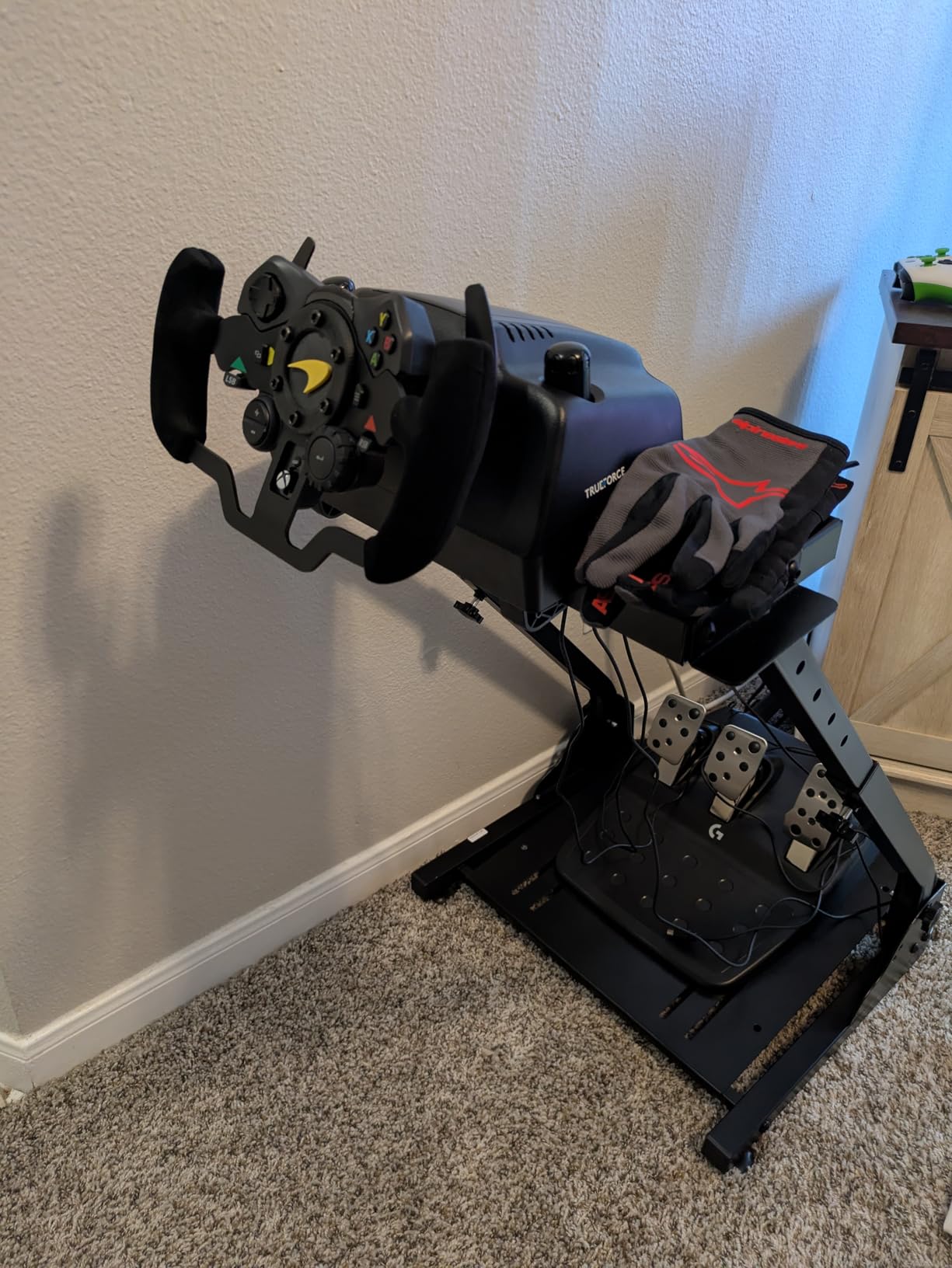 VEVOR Racing Wheel Stand, Adjustable & Foldable Simulator Stand for Logitech G29 G27 G920 G923, Thrustmaster T300RS T300GT T248 TS-PC TSXW Gaming Cockpit,Pedals Simulator NOT Included customer photo 2