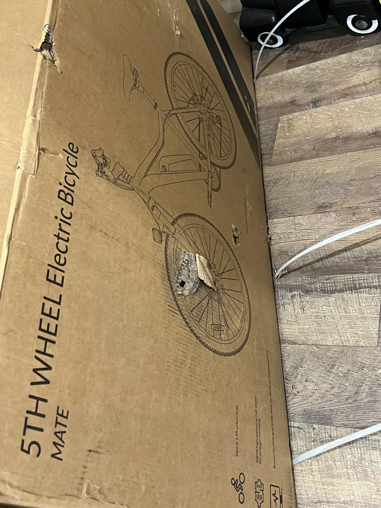 5TH WHEEL Mate Electric Bike for Adults, 1000W Peak Motor, 20MPH Top Speed, 468WH Removable Battery, 26 inch Commuting & Mountain E-Bike with Color LCD Display, 7-Speed Gears & Adjustable Stem Bicycle customer photo 1