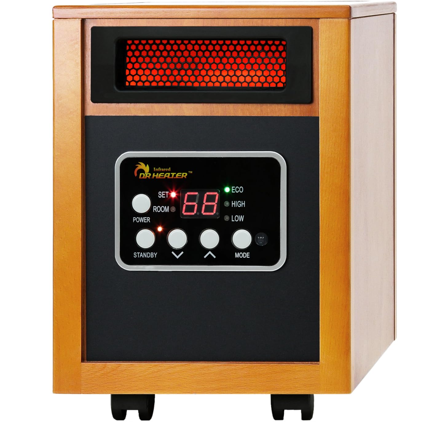 DR. INFRARED HEATER DR-991 Portable Electric Fireplace Space Heater w/Humidifier & Remote, Infrared Heat, 3D Flame Effect, Timer, Quiet, 1500W, ETL Listed, Freestanding, LED Display customer photo 2