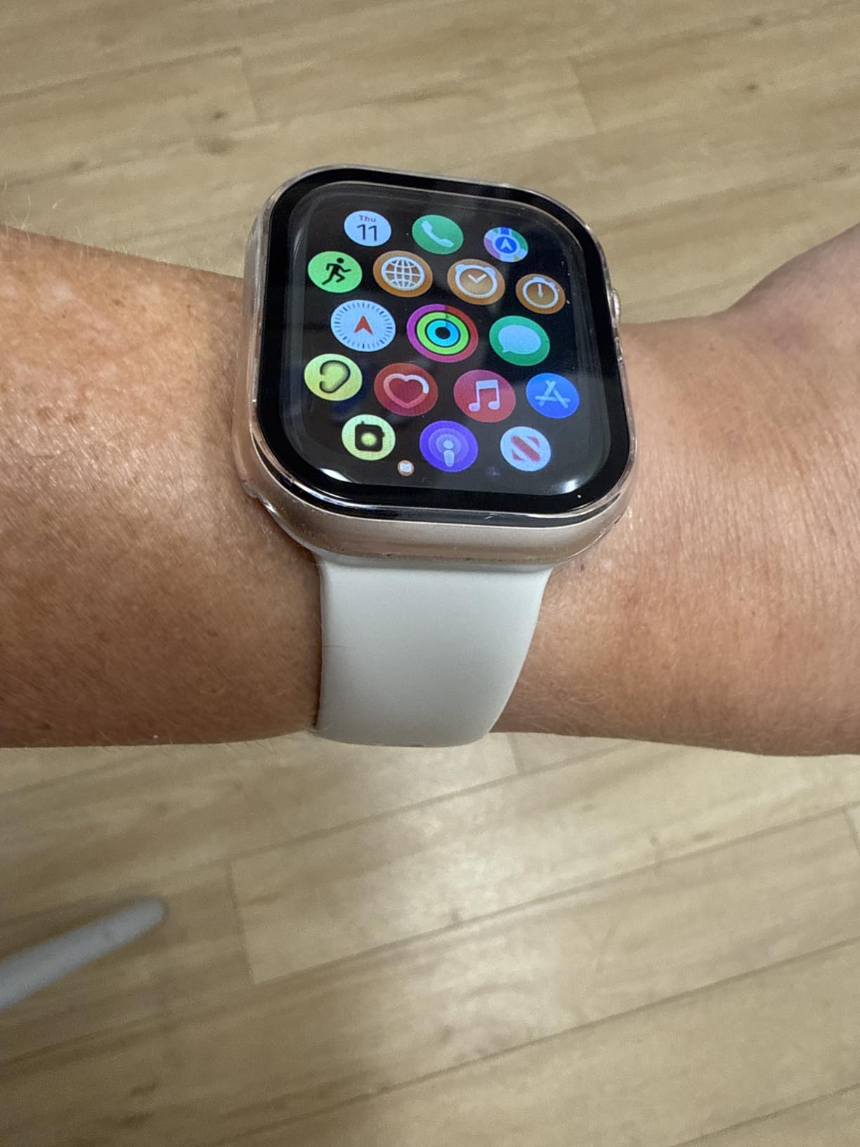Apple Watch Series 11 [GPS 42mm] Smartwatch with Rose Gold Aluminum Case with Light Blush Sport Band - S/M. Sleep Score, Fitness Tracker, Health Monitoring, Always-On Display, Water Resistant customer photo 1