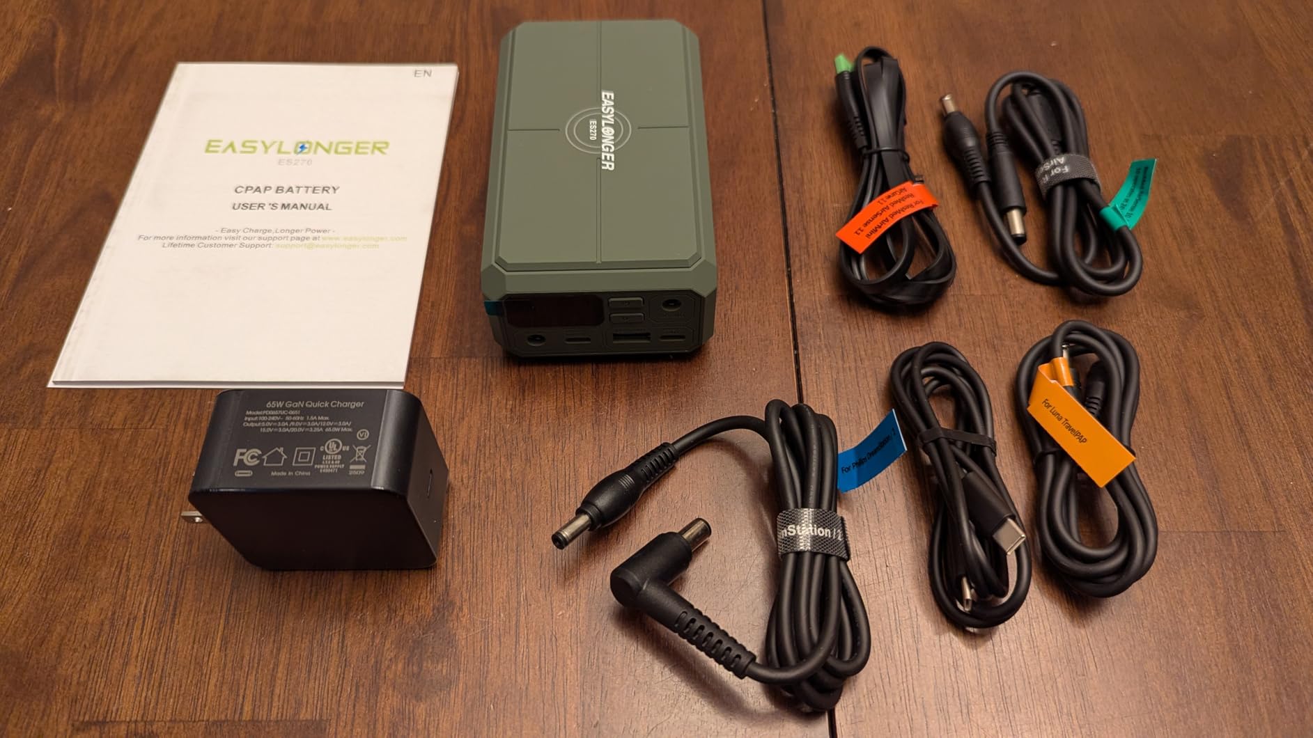 ES270 CPAP Battery for Air-Travel, 99.9Wh CPAP Power Bank | 1-Night CPAP Battery for Camping, TSA Approved, Lithium-ion battery for AirMini, AirSense 11/10, AirCurve 11/10, DreamStation customer photo 1