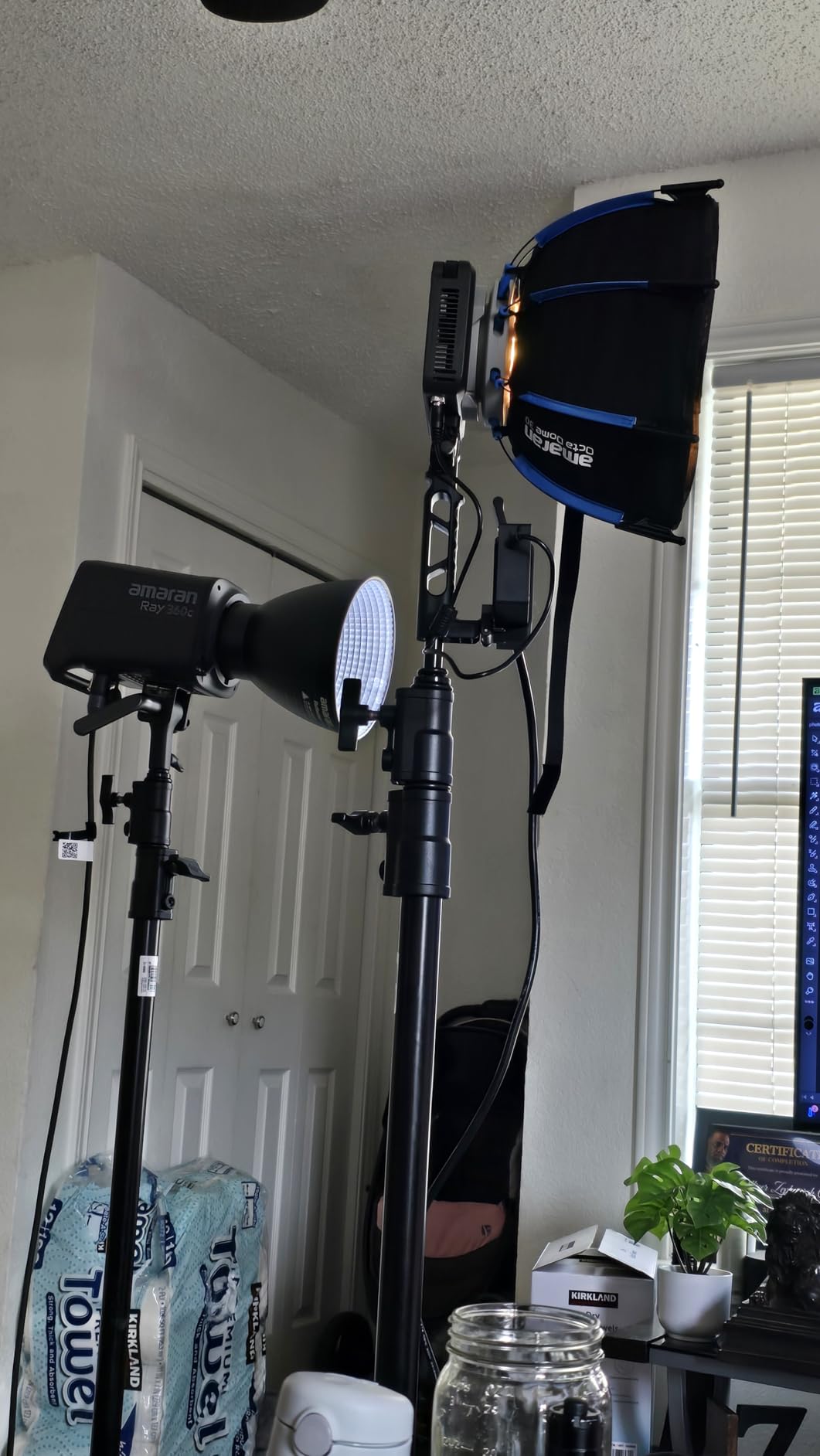 amaran Ray 120c RGB Video Light,120W Portable Studio Light IP54,CCT 1,800K-20,000K,APP Control Bowens Mount LED Lights for Photography w/Softbox Portable Bag customer photo 1