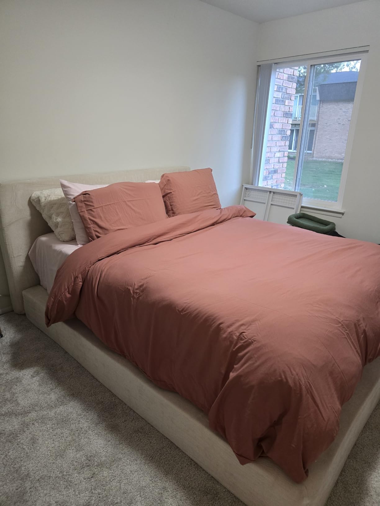 RECCI AirFrame Queen Upholstered Bed Frame with Plush Padded Headboard, 360° Soft Foam Surround customer photo 1