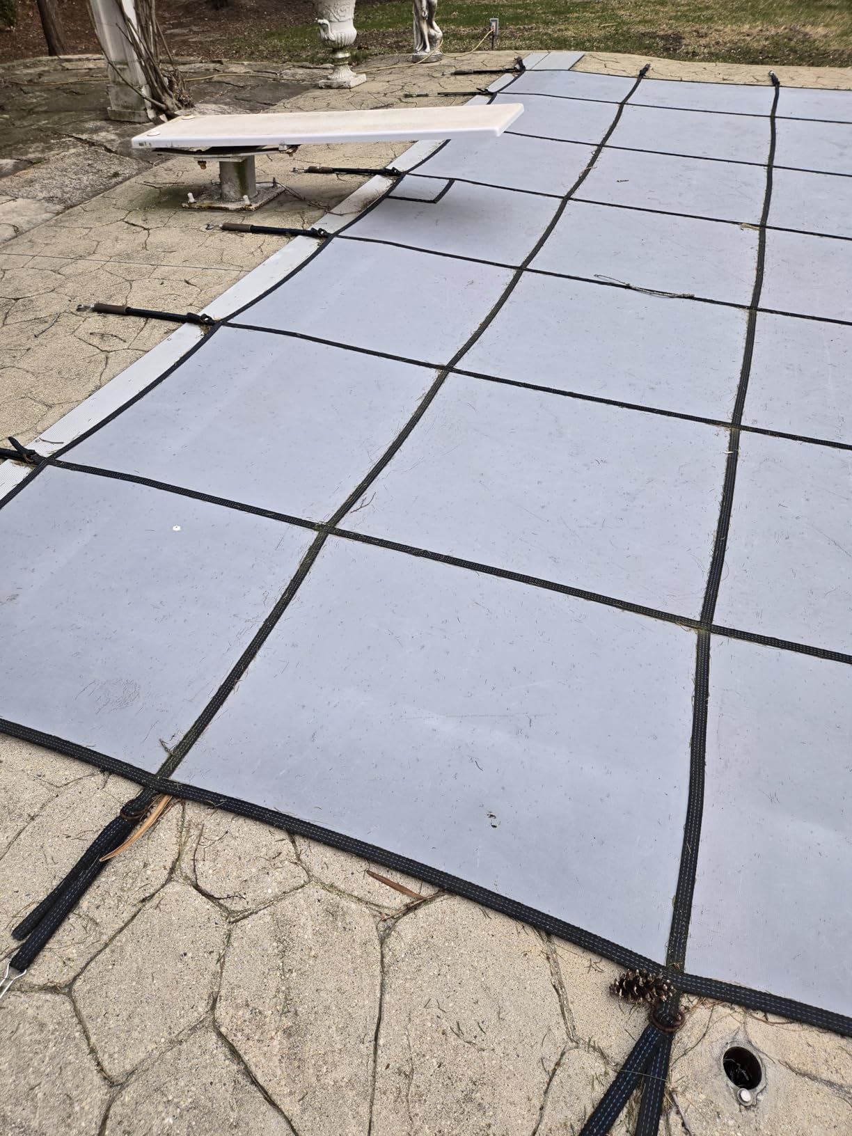 Buzzbazaar Rectangle Inground Pool Safety Cover - Durable, Reliable Protection with Easy Installation (Blue, 20'x40' Pool Size (Left Step)) customer photo 1