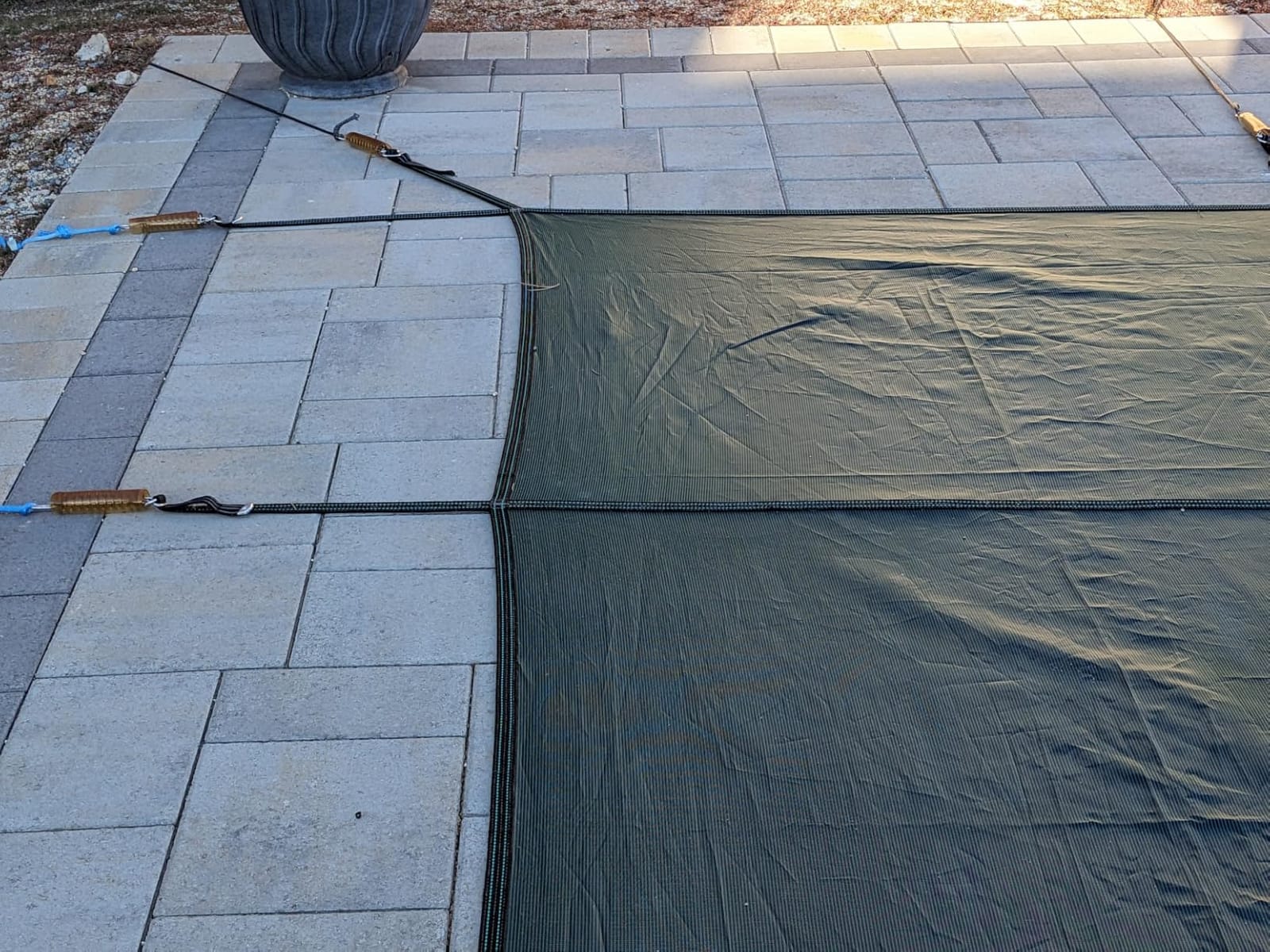 Buzzbazaar Rectangle Inground Pool Safety Cover - Durable, Reliable Protection with Easy Installation (Blue, 20'x40' Pool Size (Left Step)) customer photo 2