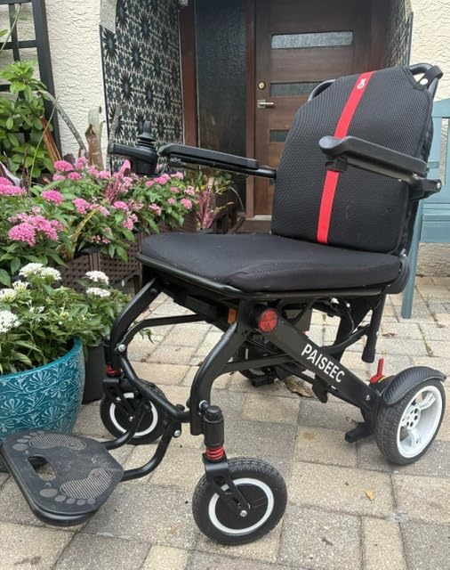 Paiseec Lightweight Folding Electric Wheelchair for Adults, Only 32 lbs | Portable Electric Wheelchair Foldable, Power Wheelchair Lightweight, Airline Approved for Travel, Outdoor & Indoor customer photo 2