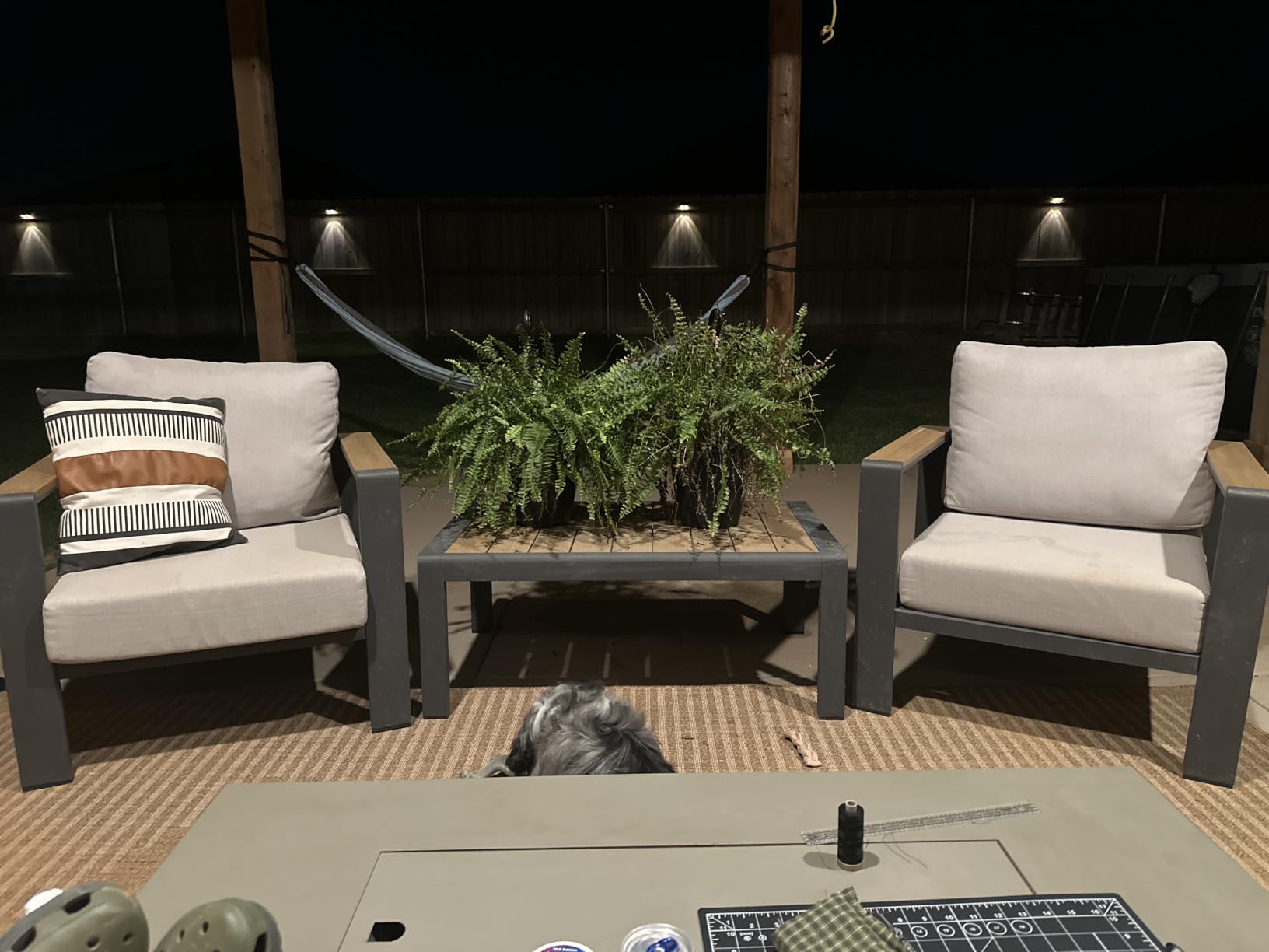 Aluminum Outdoor Patio Furniture Set with Coffee Table, 5 Piece Patio Conversation Sets, Outdoor Sectional Furniture for Porch, Balcony, Yard, Gray customer photo 1