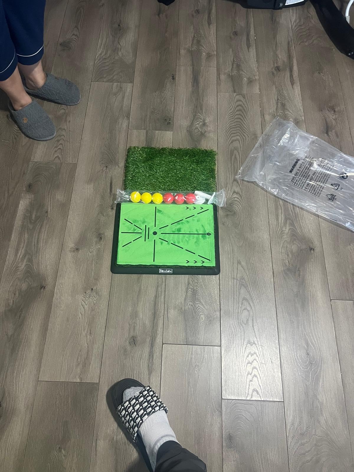 Fanshaw Premium Dual-Turf Golf Mat 5x4/6x4ft 40-50mm Thickened for Practice | Durable Golf Hitting Mat: Tee, Fairway & Rough Turf for Driving & Chipping, Indoor & Outdoor Backyard&Simulator Training customer photo 2