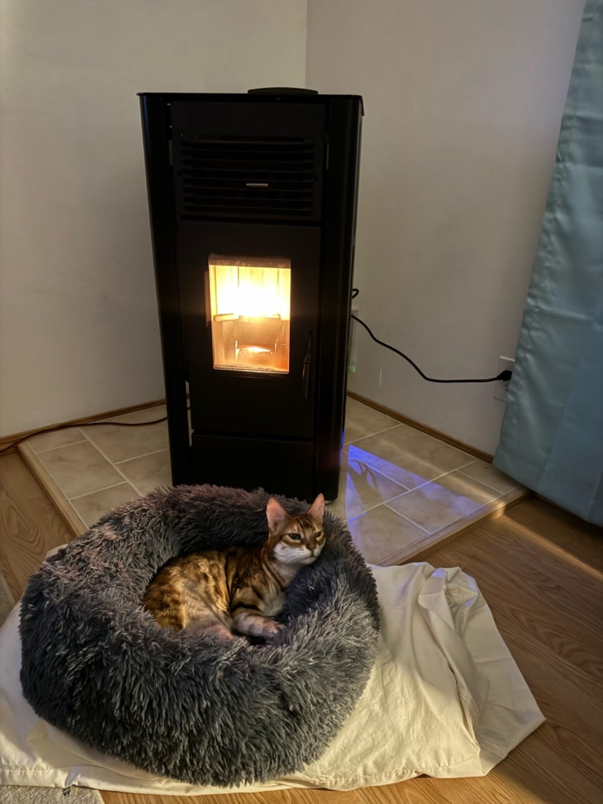 Freedom Stoves Freestanding Independence PS21 Pellet Stove with Battery Backup, Wi-Fi Capability, and Removable Legs - Heats up to 1800 sq ft. (Sandstone Grey) customer photo 2